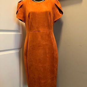 🌟Calvin Klein Terracotta Suede Dress🌟